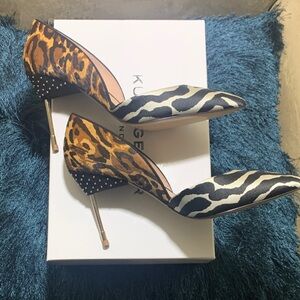 Fashionable Leopard and Zebra Print Kurt Geiger Heels